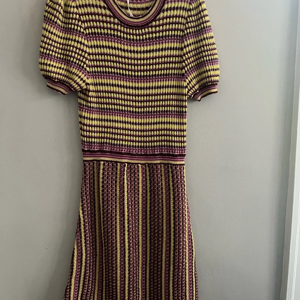 Free People Mixed Striped Knit dress size medium - Picture 3 of 11
